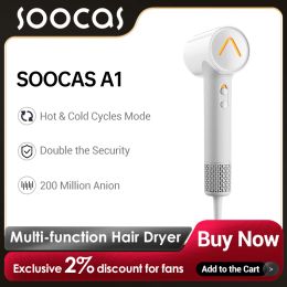 Dryer SOOCAS A1 Hair Dryer Portable Intelligent Thermostatic High Power Negative Ion Hair Dryer