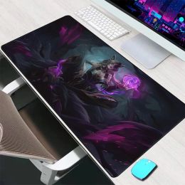 Pads League of Legends Ahri Mouse Pad Large Gaming Accessories Mouse Mat Keyboard Mat Desk Pad Computer Mousepad PC Gamer Mausepad