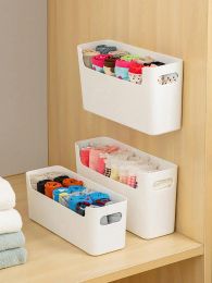 Storage WORTHBUY Clothes Storage Box Wall Mounted Punch Free Socks Underwear Organisers Storage For Bedroom Closet Organiser Sorting