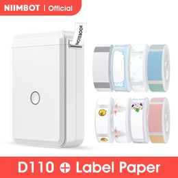 Niimbot D110 D11 D101 Smart Portable Label Printer Mini Pocket Thermal Sticker Maker Self-adhesive Label Printer For Office Home 240419