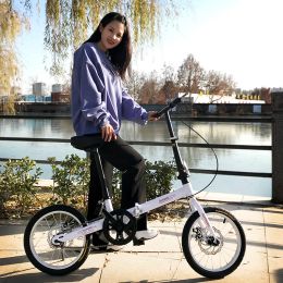 Lights 16inch Foldable Ultralight Portable Male And Female Student Bicycle Adult Children Disc Brake Folding Bike