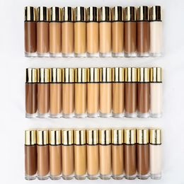 Round Bottle 12 Color Matte Moisture Waterproof All Kinds Skin Private Label Liquid Foundation Custom Base Make Up Bulk Makeup