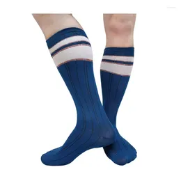 Men's Socks Cotton Mens Formal Over The Calf Long Tube Male Dress Breathable Funny Business Hose Sexy Lingerie