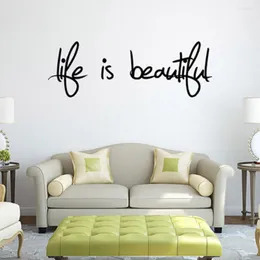 Wall Stickers Bedroom English Words Durable Living Room PVC Concise Sticker Self Adhesive Life Subject Inspiring Home Decoration