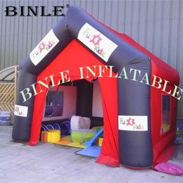 2024 new arrival house shaped inflatable square tent with windows inflatable canopy inflatable pavilion for kids play
