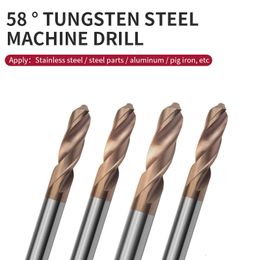 1510pcs Coated bit 58 degree tungsten steel bit D1.8~D15.5 40~100L Carbide Twist Drill Bits for CNC Metal Drilling End Mill 240418