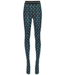 Solid Colour Crescent Moon Print Leggings Summer Women Trousers European and American Style Chic Bodycon Outfits SXL Q05277134456