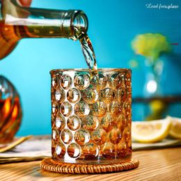 Wine Glasses Bead Point Whiskey Glass 2024 Latest Design Crystal Tasting Cup Round Beer Steins Water Teacup Coffee Mug Tumbler