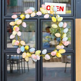 Decorative Flowers 36cm Easter Wall Hanging Pendants DIY Eggs Garland Ornaments Creative Festival Theme Home Day Decor