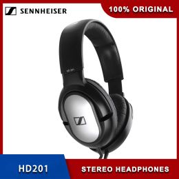 Scanners Original Sennheiser Hd201 Stereo Headphones 3.5mm Wired Noise Isolation Earphone Sport Game Headset Deep Bass for Iphone Android