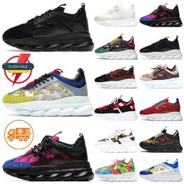 2024 men women chain reaction shoes designer sneakers Black Multi Baroque Print mens trainers sports