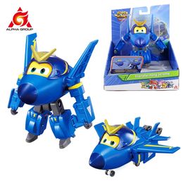 Super Wings 5 Inches Transforming JEROME 2 Modes Action Figures Robot Deformation Airplane Transformation Anime Kid Toys Gift 240420