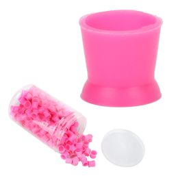 Inks 300pcs/set Disposable Tattoo Ink Cup Silicone Eyebrow Eyeliner Lip Pigment Cup Holder with Suction Bottom Salon Tattoo Supplies