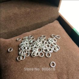 Components " Fake One Penalty Ten " 4mm5mm6mm 100Pcs/Pack 925 Sterling Silver Closed Jump Rings Jewelry Findings