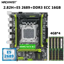 Motherboards MACHINIST X79 2.82H Motherboard Set LGA 2011 Kit Xeon E5 2689 Processor CPU 16GB=4pcs*4GB ECC DDR3 Memory RAM NVME M.2 SATA SSD