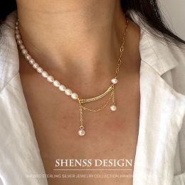 Necklaces Natural Freshwater Rice shaped Pearl Necklace Copper Plated 14k Pack Gold Mix and Match Personalised Necklace