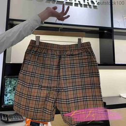 Luxury Original Buurberlyes Costumes Plaid Drawstring Polyester Casual Shorts for Men Women Senior Brand Casual Summer Designer Shorts