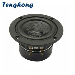 Speakers Tenghong 1pcs 3Inch Full Range Speaker HIFI 4/8Ohm 15W Fibreglass Woven Basin Bluetooth Audio Loudspeaker Midrange Outdoor DIY