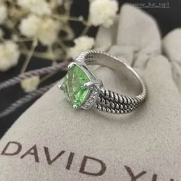 David Yurma Ring Twisted Vintage Band Designer Jewellery Rings for Women Men with Diamonds Sterling Silver Luxury Gold Plating Engagement Gemstone Gift 8686