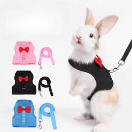 Supplies Rabbit Harness Soft Mesh Small Pet No Pull Comfort Padded Vest for Bunny Guinea Pigs Squirrels and Other Small Animal