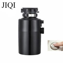 Disposers JIQI Food Waste Disposer Garbage Processor Disposal Crusher Kitchen Sink Drains Bone Material Stainless Steel Grinder Air Switch