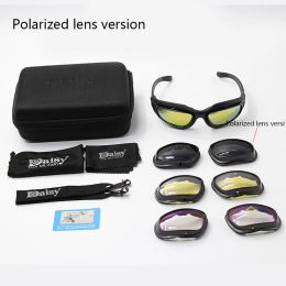 Sunglasses Daisy C5 Polarized Glasses Military Goggles Army Sunglasses with 4 Lens Original Box Men Shooting Eyewear