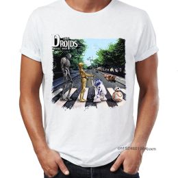 Shirts Brand New Men T Shirts 100% Cotton Driod Imperial Road Abby Road R2d2 C3po Game Awesome Artwork Print Tee Shirts Oversize Tshirt