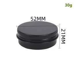 Storage Bottles 200pcs 1 Oz Black Metal Tin 30g Sample Lip Tins Aluminum Containers With Lids Screw Top Empty Jars