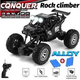 Electric/RC Car 1 16 Alloy 4WD RC Car Remote Control Cars Buggy Off Road 4x4 Climber Radio Control Trucks Boys Toys for Children Kids T240422
