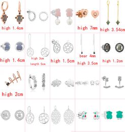 2021 new style 100 925 sterling silver bear fashion ladies trendy youth earrings pierced Jewellery factory direct s4232276