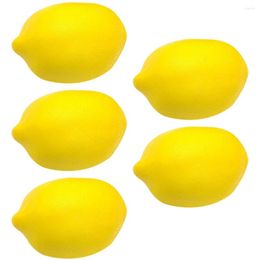 Party Decoration 5 Pcs Accessories Simulated Decorative Pography Props Lemons Artificial Fruit Foam Fake