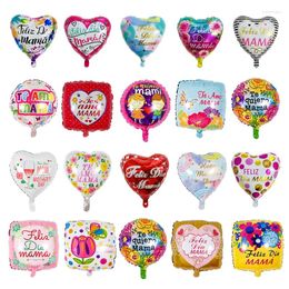 Party Decoration 18/22inch Heart Round Shape Printed Spanish Mother Foil Balloons Mother's Day Helium Love Globos Decor Mama Balloon Gifts