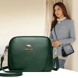 Shoulder Bags Small Green Women's Bag Luxury Soft Leather Crossbody Lychee Pattern Messenger Ladies Brand Design Handbags Sac