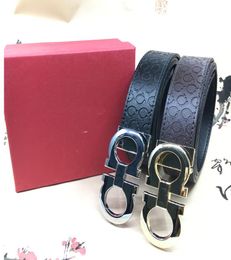 Big large buckle genuine leather belt with box designer belts men women high quality new mens belts luxury belt 5891210