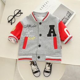 Jackets Boys Spring Autumn 2024 Children Cotton Sports Coats For Baby Boy 1 To 5 Years Old Clothes Kids Outerwear Toddler Tops