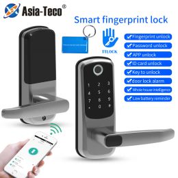 Control Smart TTLOCK APP Electric Lock Remotely Biometric Fingerprint Card Password Key Unlock Electronic Intelligent Door Lock