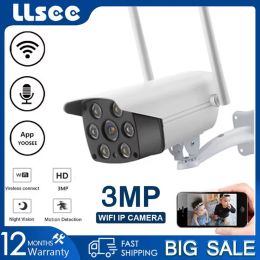 Cameras LSEE Yoosee 3MP Wifi IP camera, with night vision, mobile detection, outdoor audio closedcircuit television monitoring camera