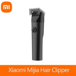 Clippers Original Xiaomi Mijia Hair Trimmer IPX7 Waterproof Professional Electrical Clipper Multilayer Titaniumcoated Ceramic Knife