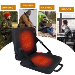 Accessories Warm Heated Seat Mats Universal Heating Backrest Cushion 3 Adjustable Temperature with Pocket for Winter Outdoor Stadium Fishing