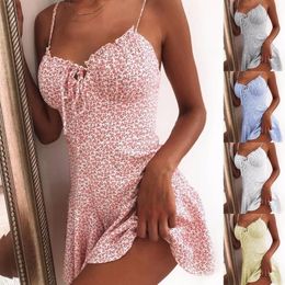 Big Womens Summer Sexy Floral Strap Mini Dress