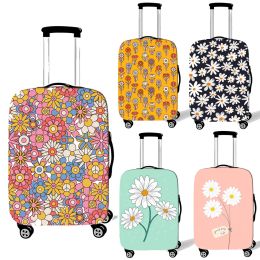 Accessories Daisy Print Luggage Cover Marguerite Pattern Women Men Antidust Suitcase Protective Covers Elastic Trolley Travel Case Covers