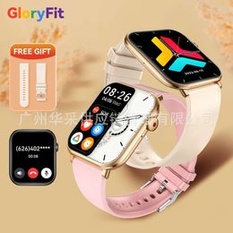 New QX9 1.96ich Large Screen Bluetooth Call Smartwatch Sports Watch Heart Rate and Blood Pressure Monitoring