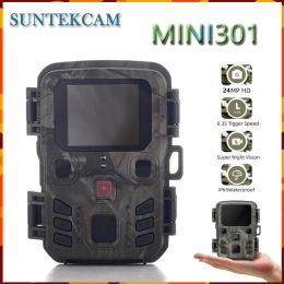 Cameras Suntekcam Mini301 Trail Camera 24MP 1080P Outdoor Wildlife Camera Scouting Surveillance Night Vision Hunting Photo Traps