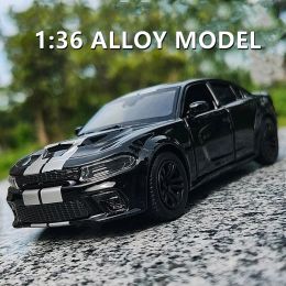 Cars 1/36 DODGE Durango Charger Hellcat SRT Alloy Sports Car Model Diecast Metal Simulation Toy Car Model Collection Gift