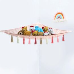 Bags Boho Stuffed Animals Net Toy Hammock Macrame Stuff Animal Storage Corner Hanging Net Holder Mesh Hammock Plush Toy Organizer