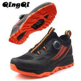 Footwear QQTB122B2106 Mens MTB Cycling Shoes Mountain Bike Shoes Gravel Road Bicycle Sneakers for Men Tenis Masculino Big Size 4049