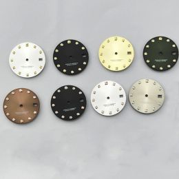 Kits New 28.5mm Watch Dial Rose/Gold Rhinestone Nails Watch Faces, for NH35A/4R35 Movement, Mechanical No Luminous NH35 Dial Parts