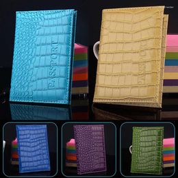 Storage Bags Pu Leather Crocodile Print Passport Holder Travel Wallet Id Unisex Case Cover