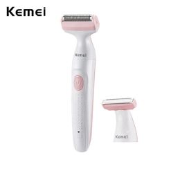 Clippers Kemei Electric Shaver Women Cordless One Blade Rechargeable Razor Bikini Trimmer Legs Underarm Public Body Hair Removal Painless