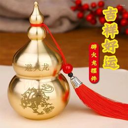 Decorative Figurines Fire Avoiding Dragon Bottle/kitchen Gourd/pure Copper/Ping'an/Zhaocai/auspicious Ornaments/Placed In The Northwest Of